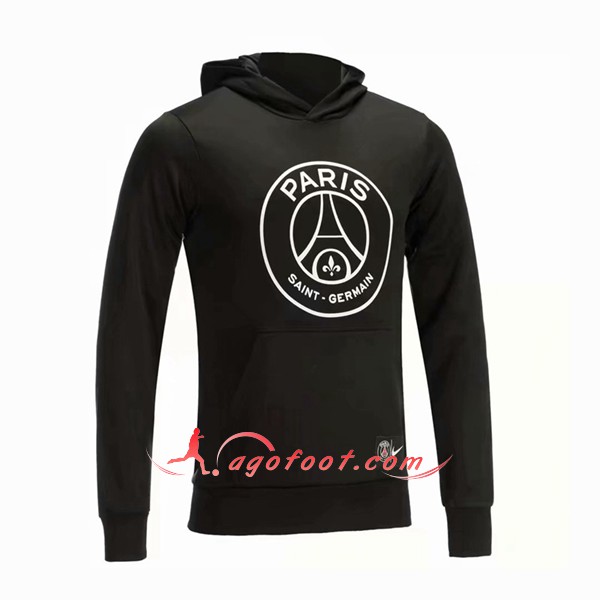 Nouveau Sweat A Capuche Jordan PSG Noir -02 Floqué 2018 2019