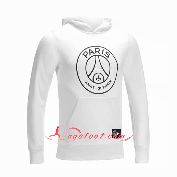 Nouveau Sweat A Capuche Jordan PSG Blanc Floqué 2018 2019