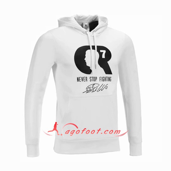Nouveau Sweat A Capuche Juventus RONALDO 7 Blanc Floqué 2018 2019