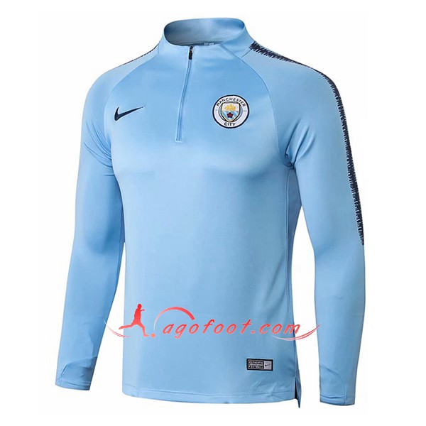 Nouveau Sweat A Capuche Manchester City Bleu Floqué 2018 2019