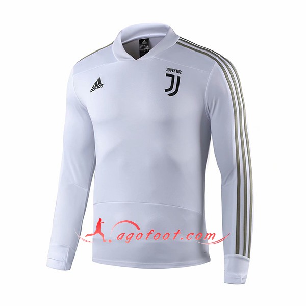 Nouveau Training Sweatshirt Juventus Blanc Floqué 2018 2019