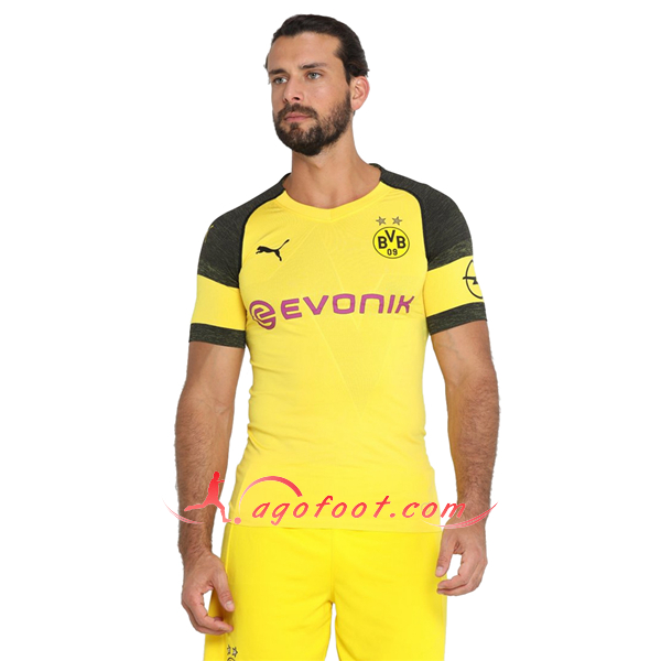 Maillot Foot Dortmund BVB Domicile Jaune Personnalisé Floqué 2018 2019