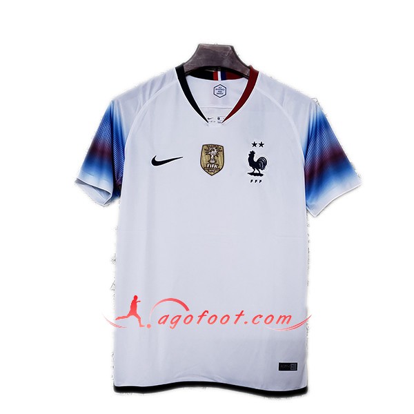 Maillots Foot France Exterieur Blanc Personnalisé Floqué 2019/20
