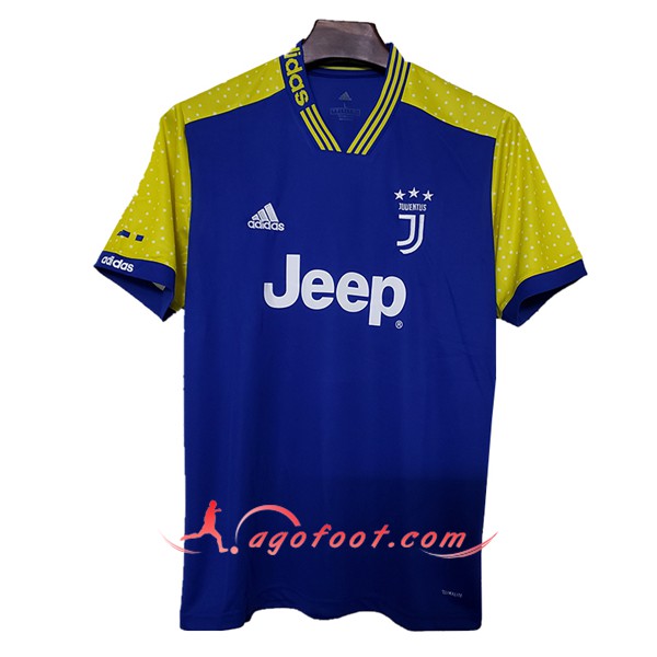 Maillot Foot Juventus Concept Bleu jaune Floqué 2019/20
