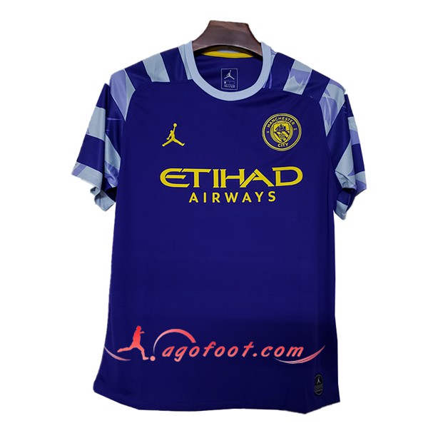 Maillot Foot Manchester City Jordan Bleu Floqué 2019/20