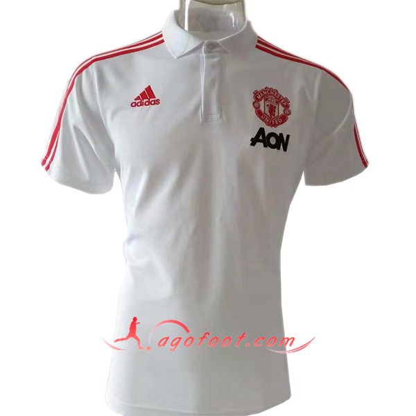Nouveau Polo Foot Manchester United Blanc 2019/20