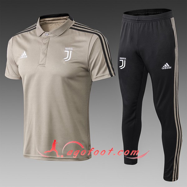Nouveau Ensemble Polo Juventus Gris Fonce 2019/20