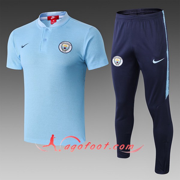 Nouveau Ensemble Polo Manchester City Bleu 2019/20