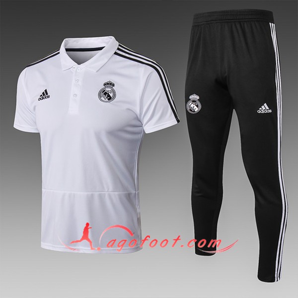 Nouveau Ensemble Polo Real Madrid Blanc 2019/20