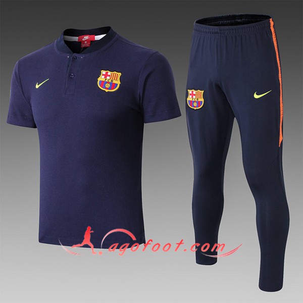 Nouveau Ensemble Polo FC Barcelone Bleu Fonce 2019/20