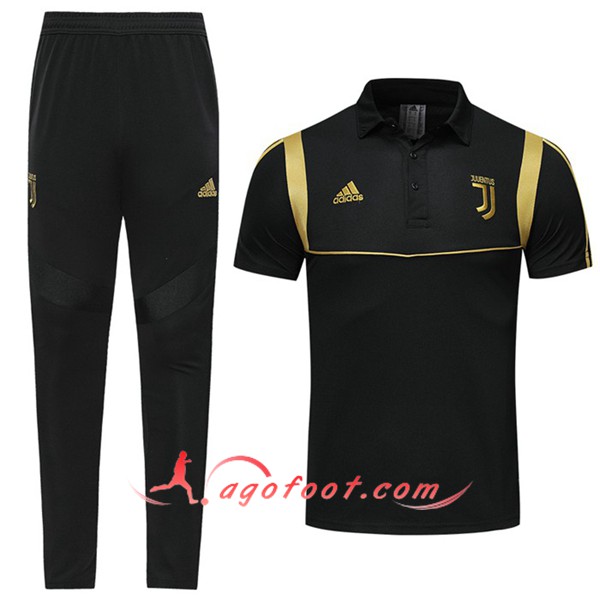Ensemble Polo Juventus + Pantalon Noir Jaune 19/20