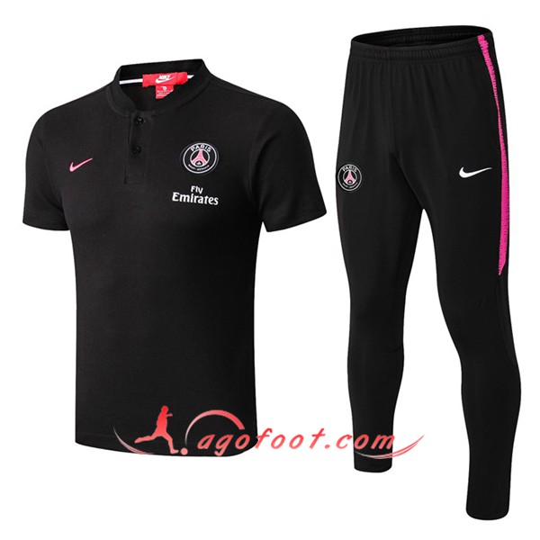Ensemble Polo Paris PSG + Pantalon Noir 19/20