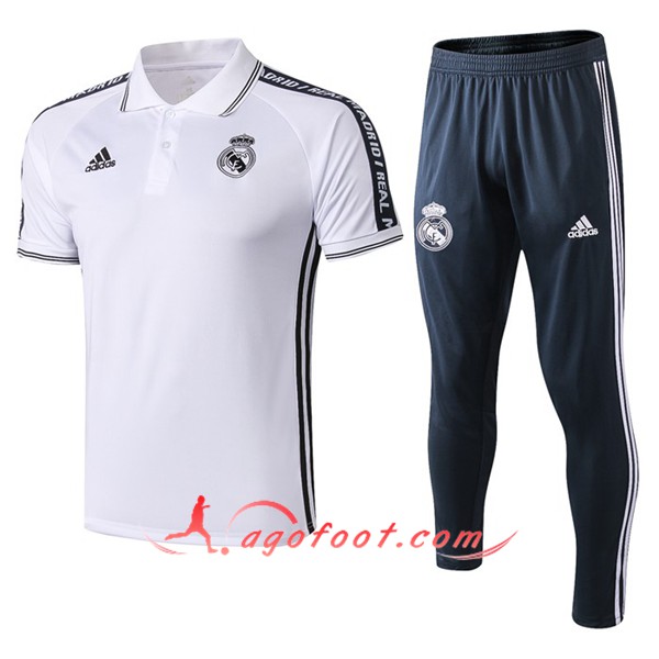 Ensemble Polo Real Madrid + Pantalon Blanc 19/20