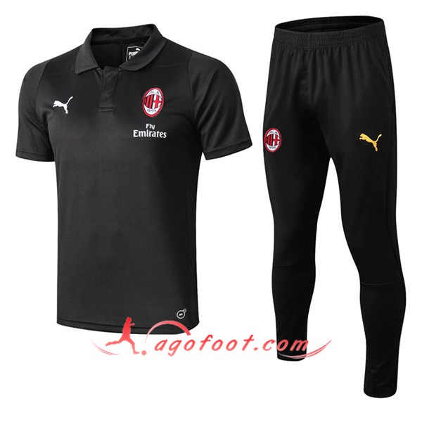 Ensemble Polo Milan AC + Pantalon Noir 19/20