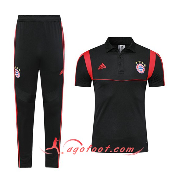 Ensemble Polo Bayern Munich + Pantalon Noir 19/20