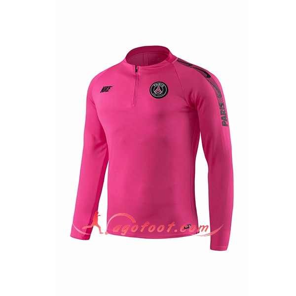 Nouveau Training Sweatshirt PSG Rose Floqué 2019 2020