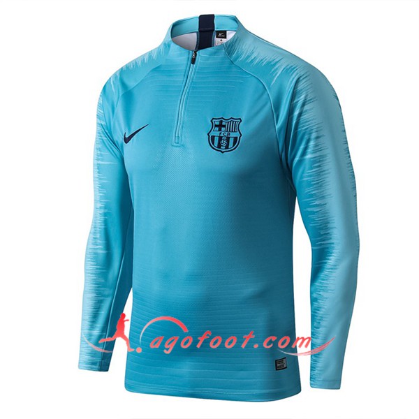 Nouveau Training Sweatshirt Barcelone Bleu Floqué 2019 2020