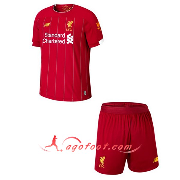 Ensemble Maillot Foot FC Liverpool Enfants Domicile Personnalisé Floqué 19 20