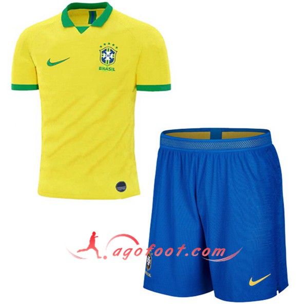 Ensemble Maillot Equipe De Bresil Enfants Domicile Personnalisé Floqué 19 20