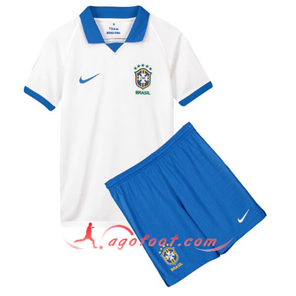 Ensemble Maillot Equipe De Bresil Enfants Exterieur Personnalisé Floqué 19 20