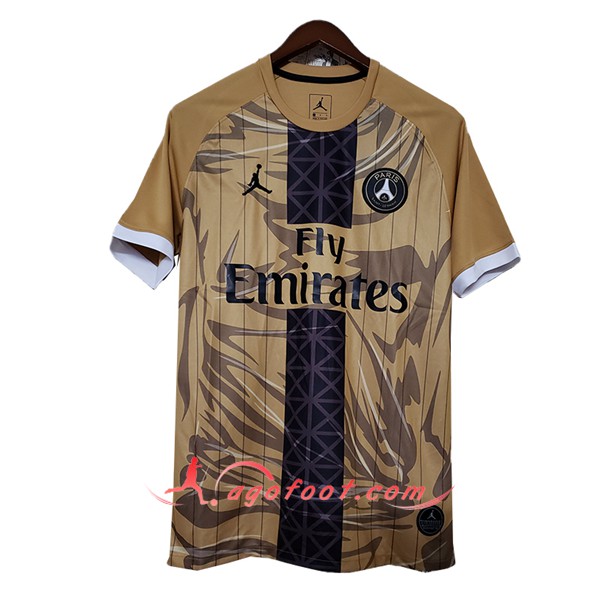 Maillot Foot PSG Jordan Gold Version fuite Floqué 2019/20