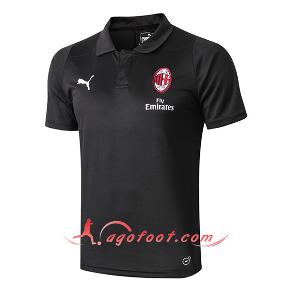 Nouveau Polo Foot Milan AC Noir 19/20