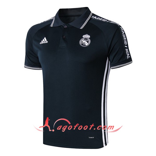 Nouveau Polo Foot Real Madrid Gris Fonce 19/20