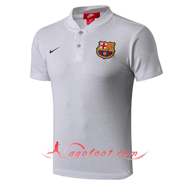 Nouveau Polo Foot FC Barcelone Gris Clair 19/20