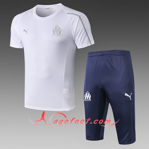 Ensemble PRÉ MATCH Training Marseille OM + Pantalon 3/4 Blanc 2019/20