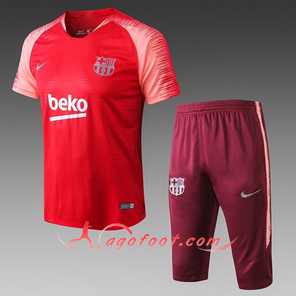 Ensemble PRÉ MATCH Training FC Barcelone + Pantalon 3/4 Rouge 2019/20