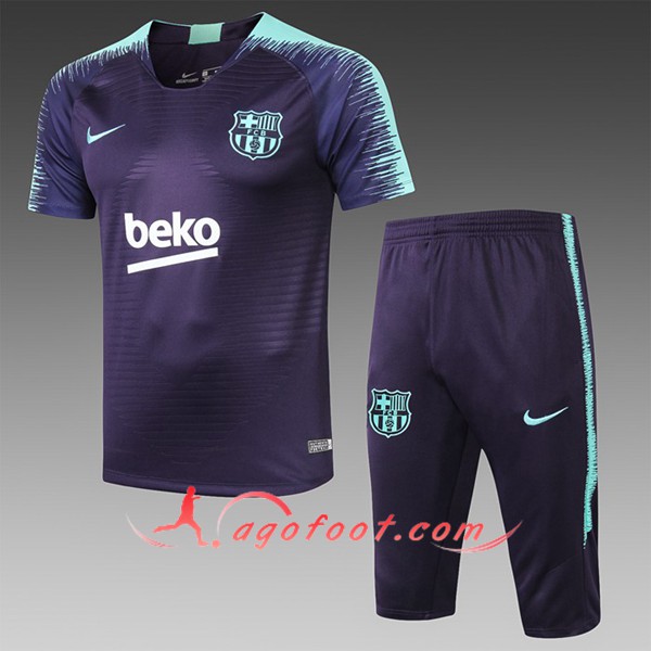 Ensemble PRÉ MATCH Training FC Barcelone + Pantalon 3/4 Bleu Fonce 2019/20