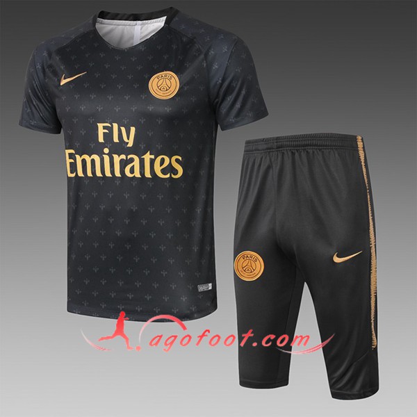 Ensemble PRÉ MATCH Training PSG + Pantalon 3/4 Noir 2019/20