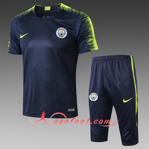 Ensemble PRÉ MATCH Training Manchester City + Pantalon 3/4 Bleu Fonce 2019/20