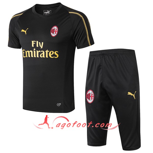 Ensemble PRÉ MATCH Training Milan AC + Pantalon 3/4 Noir 2019/20