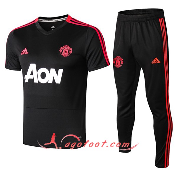 Ensemble PRÉ MATCH Training Man Utd + Pantalon Noir 2019/20