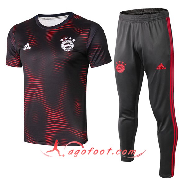 Ensemble PRÉ MATCH Training Bayern Munich + Pantalon Rouge Noir 2019/20