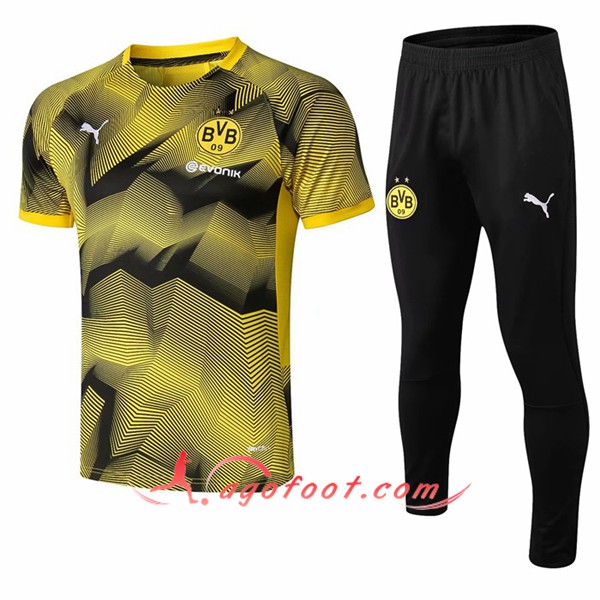 Ensemble PRÉ MATCH Training Dortmund BVB + Pantalon Ondulation Jaune 2019/20