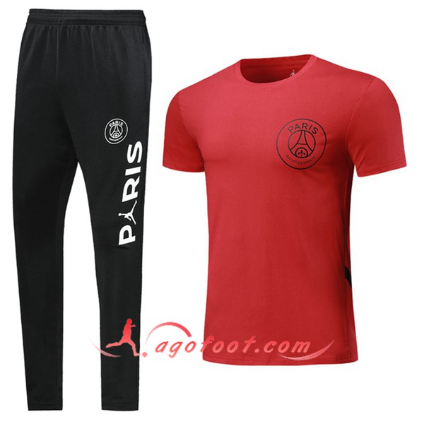 Ensemble Training T-Shirts PSG Jordan + Pantalon Rouge 2019/20
