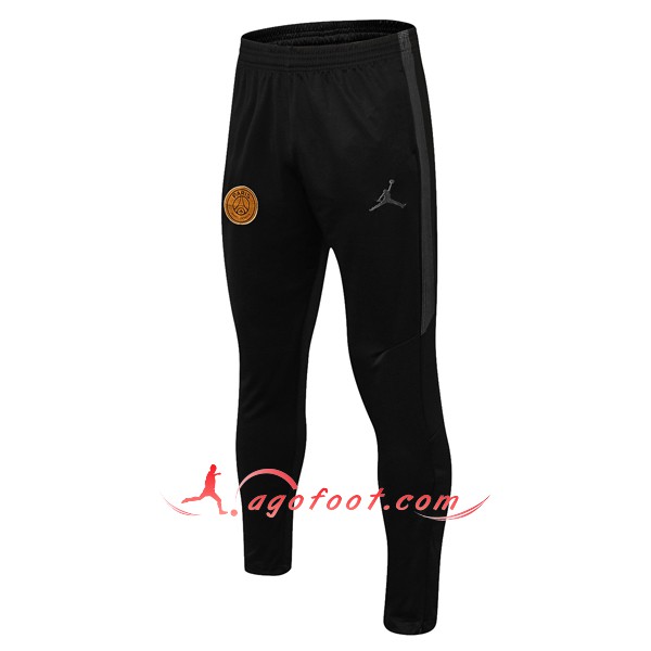 Nouveau Training Pantalon Jordan PSG Noir Jaune 2018 2019
