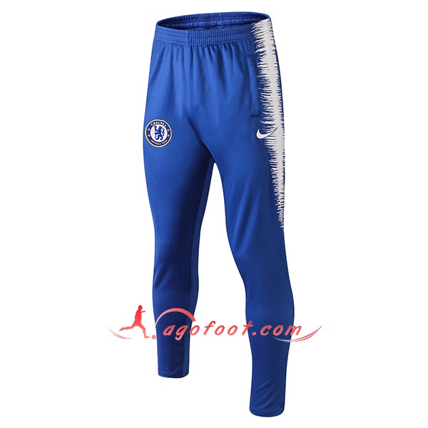 Nouveau Training Pantalon FC Chelsea Bleu Blanc 2018 2019