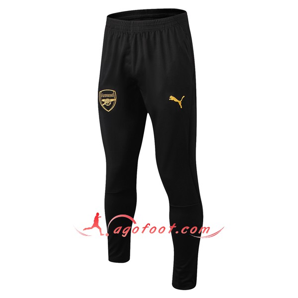 Nouveau Training Pantalon Arsenal Noir Jaune 2018 2019