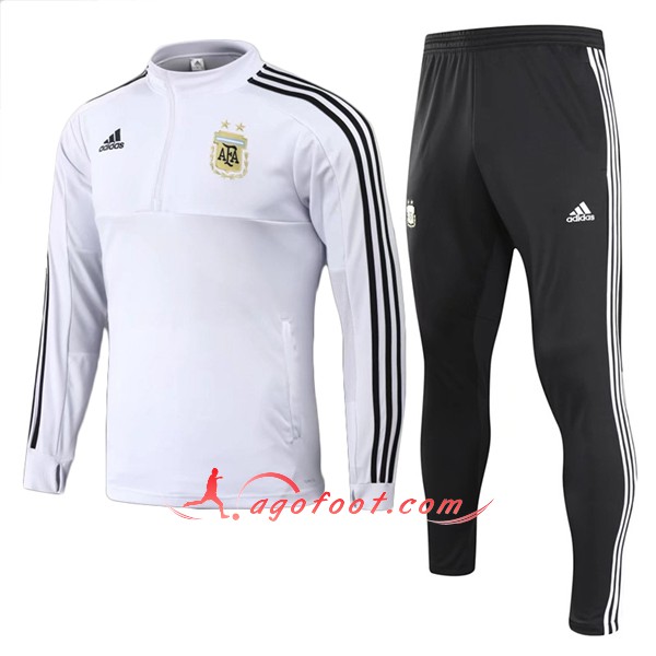 Nouveau Survetement De Foot Argentine Blanc Floqué 2018 2019