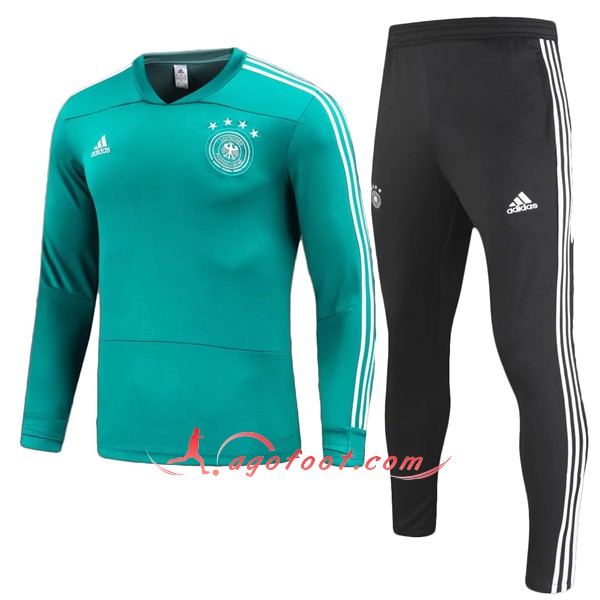 Nouveau Survetement De Foot Allemagne Verte Floqué 2018 2019