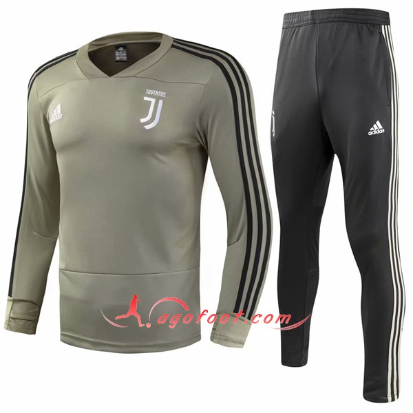 Nouveau Survetement De Foot Juventus Jaune -01 Floqué 2018 2019