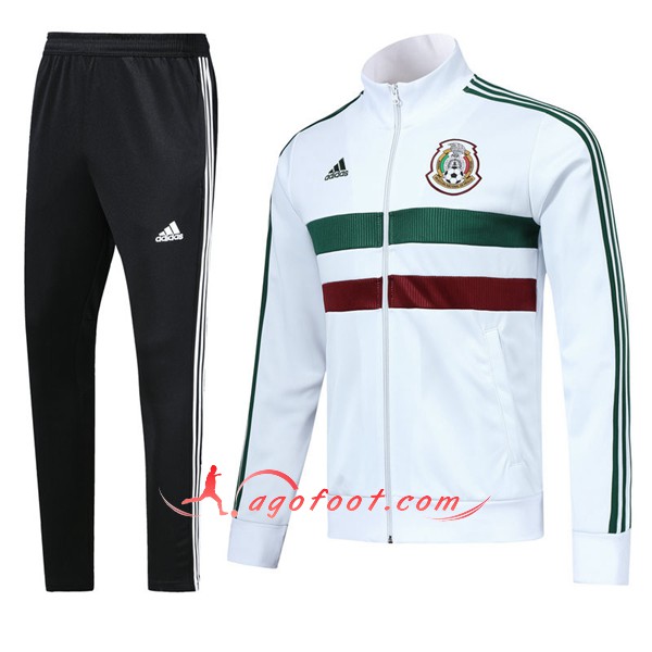 Nouveau Survetement De Foot Mexique Blanc Floqué 2018 2019