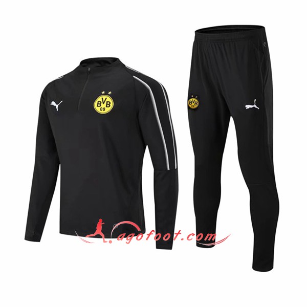 Nouveau Survetement De Foot Dortmund BVB Noir Floqué 2018 2019