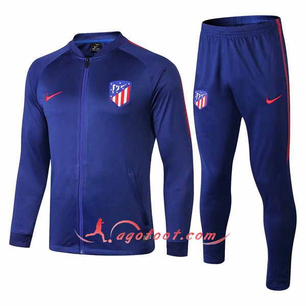 Nouveau Survetement De Foot Atletico Madrid Bleu Floqué 2018 2019