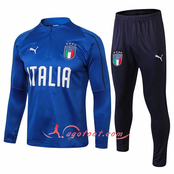 Nouveau Survetement De Foot Italie Bleu Floqué 2018 2019