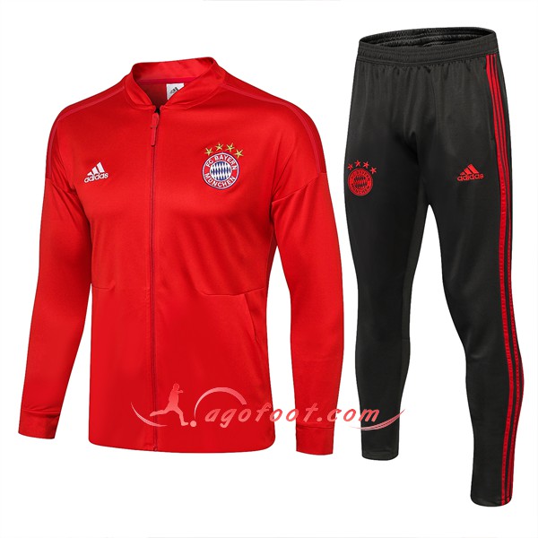 Nouveau Survetement De Foot Bayern Munich Rouge Floqué 2018 2019