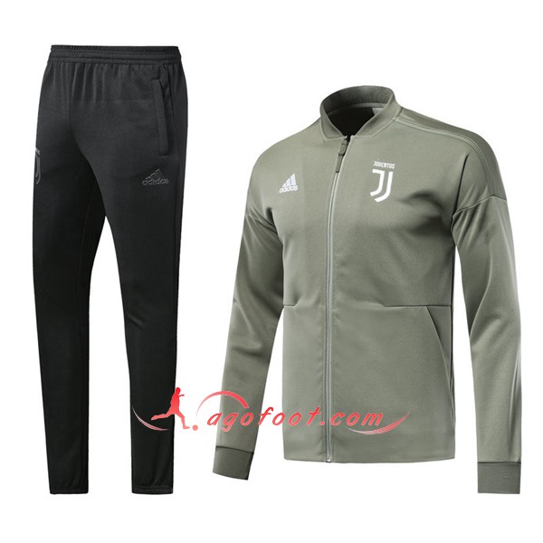 Nouveau Survetement De Foot Juventus foncé Gris Floqué 2018 2019